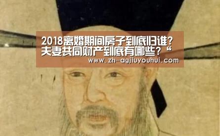 2018离婚期间房子到底归谁?夫妻共同财产到底有哪些?“ag九游会”